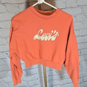 Levi's Women's Orange Cropped Sweatshirt